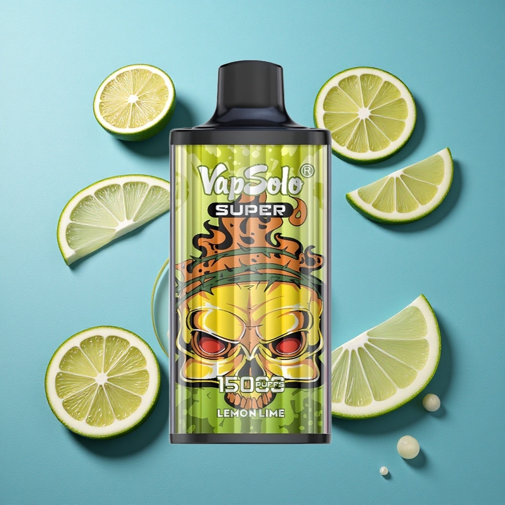 Vapsolo Super 15000 Puffs 40ml Lima Zitrone Typ-C 850mah Mesh Coil