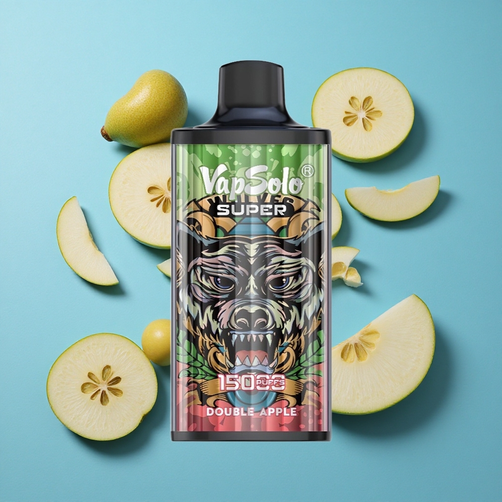 Vapsolo Super 15000 Puffs Doppelapfel 40ml 850mAh Mesh Coil Typ-C