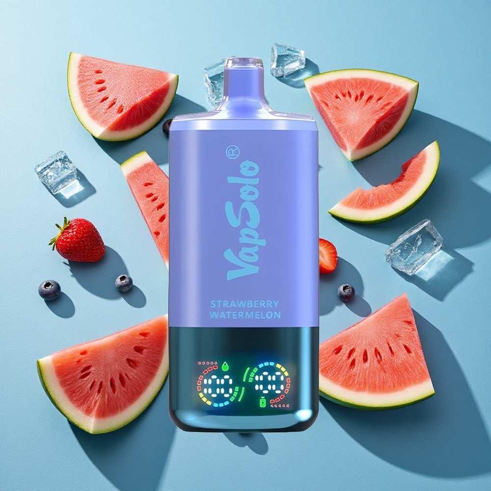 VapSolo Triple 30000 Puffs Erdbeer-Wassermelone & Blaubeer-Eis 40ml 20/50mg/ml Nikotin Typ-C