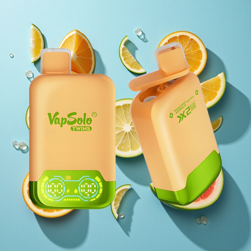 Vapsolo Twins 20000 Puffs 40 ml E-Liquid Einweg-Vape Orange Mango Wassermelone & Red Bull