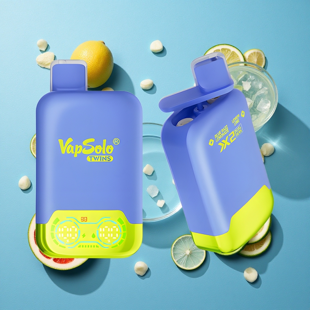 Vapsolo Twins 20000 Puffs 40ml Blauer Himbeerlimonade & Zitronenlimette