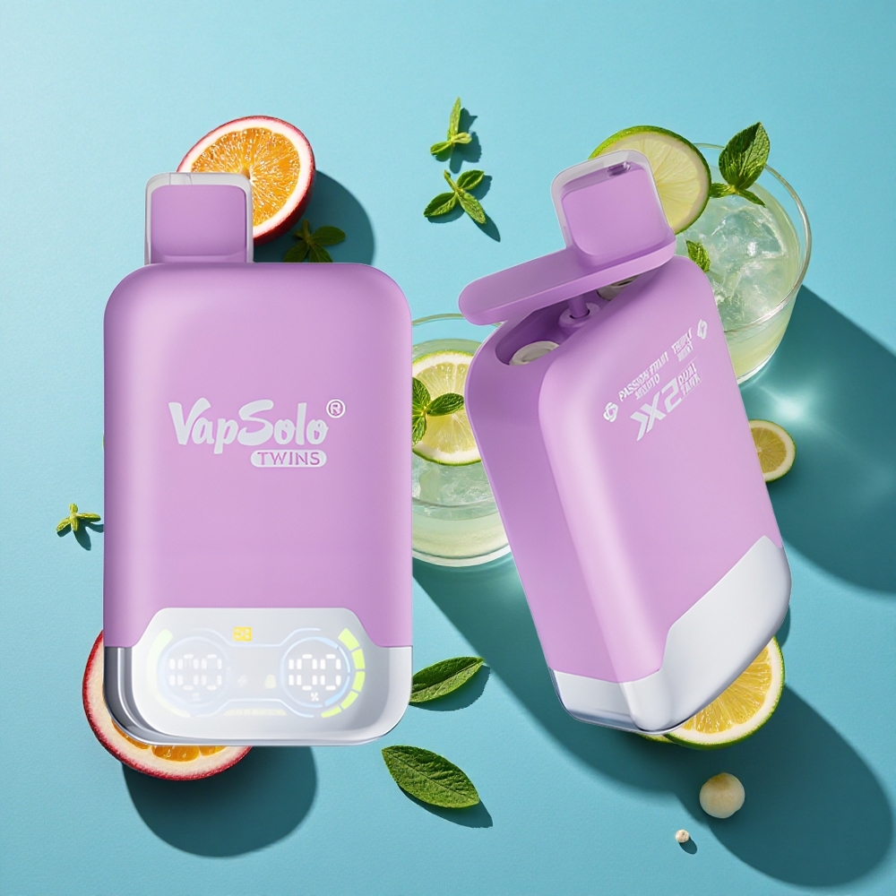 Vapsolo Twins 20000 Puffs 40ml Passionsfrucht Mojito & Dreifach Minze
