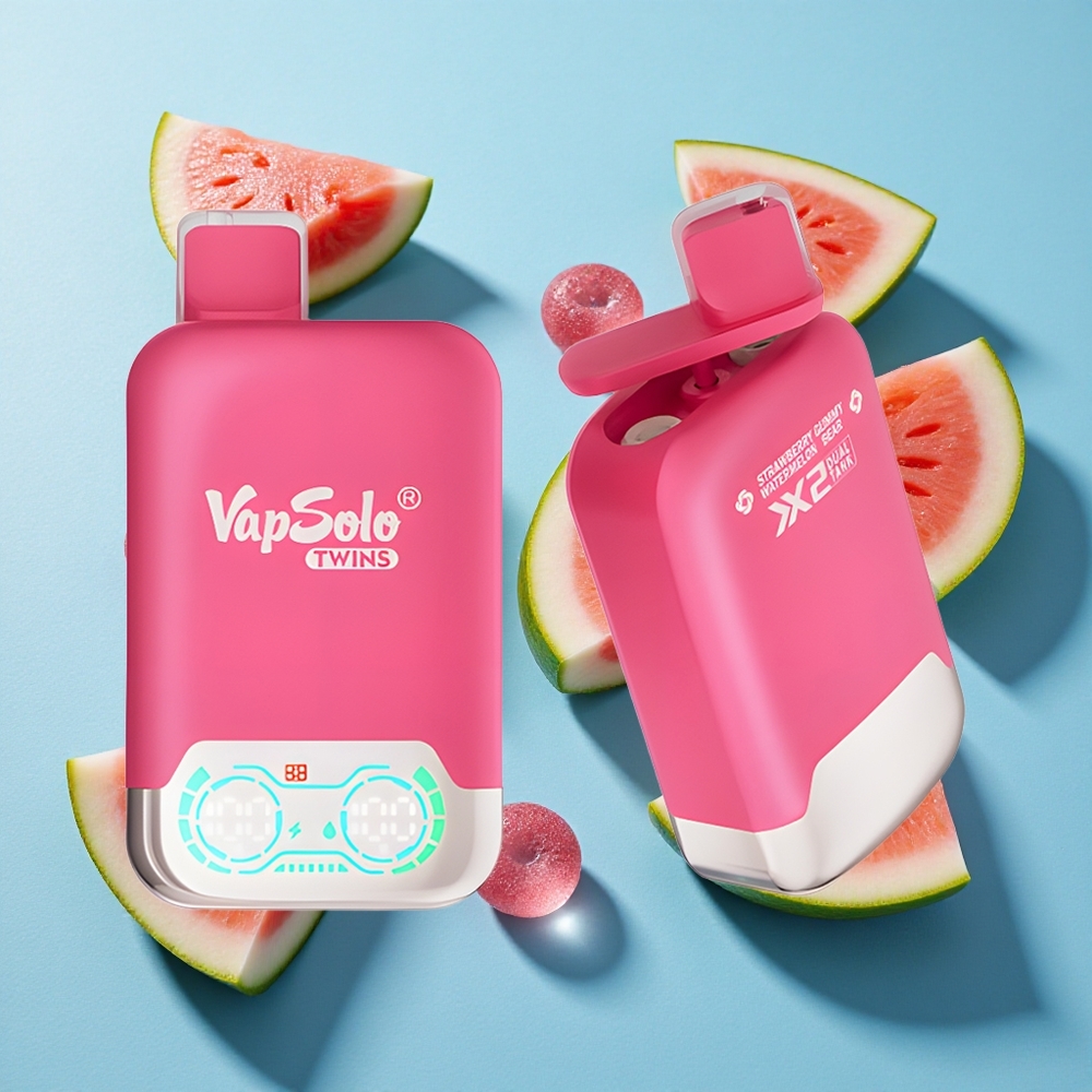 Vapsolo Twins 20000 Puffs Erdbeer-Wassermelone & Gummibärchen 40ml E-Liquid Typ-C