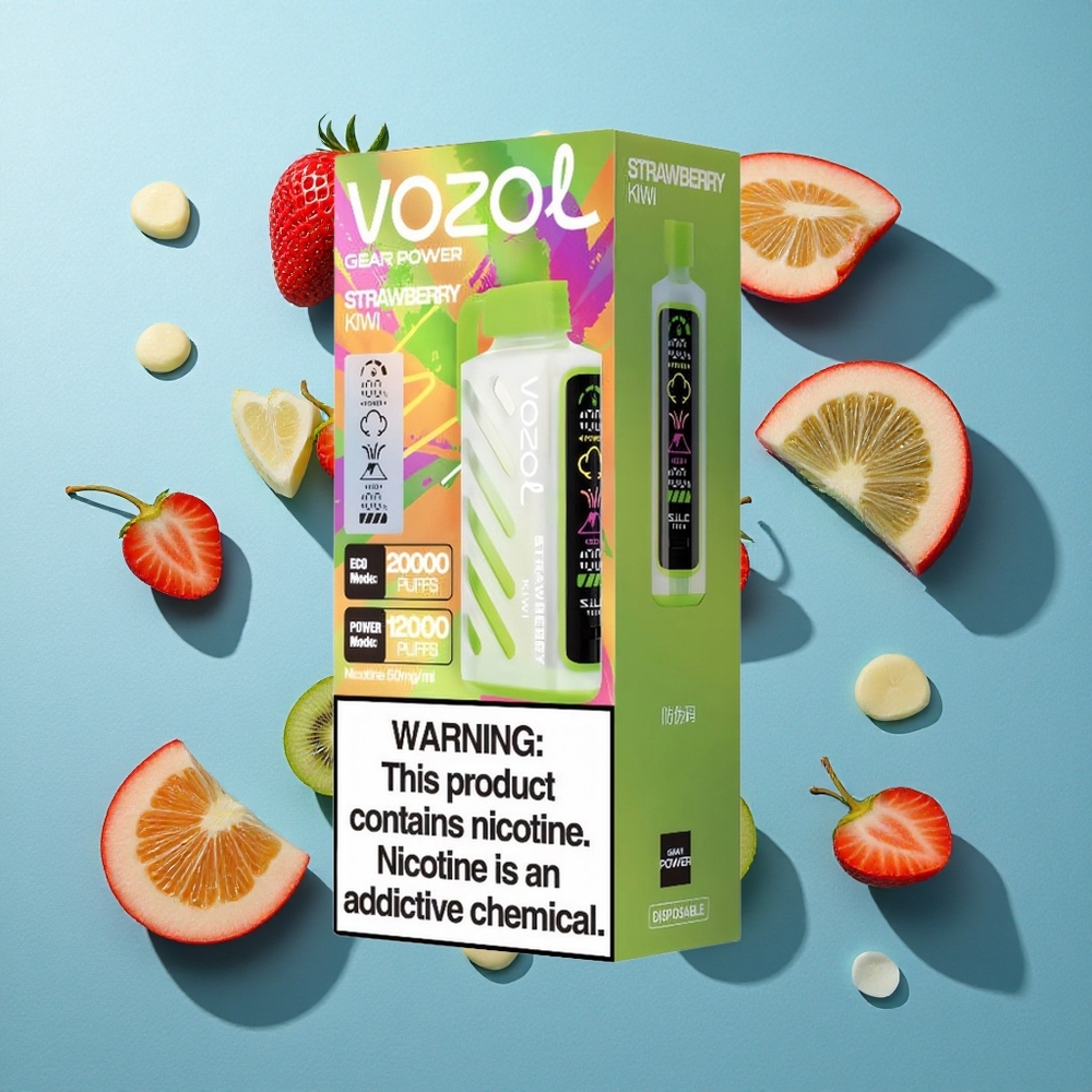 VOZOL Gear Power 20000 Puffs 20mL Erdbeere Kiwi Dual Mesh Coil