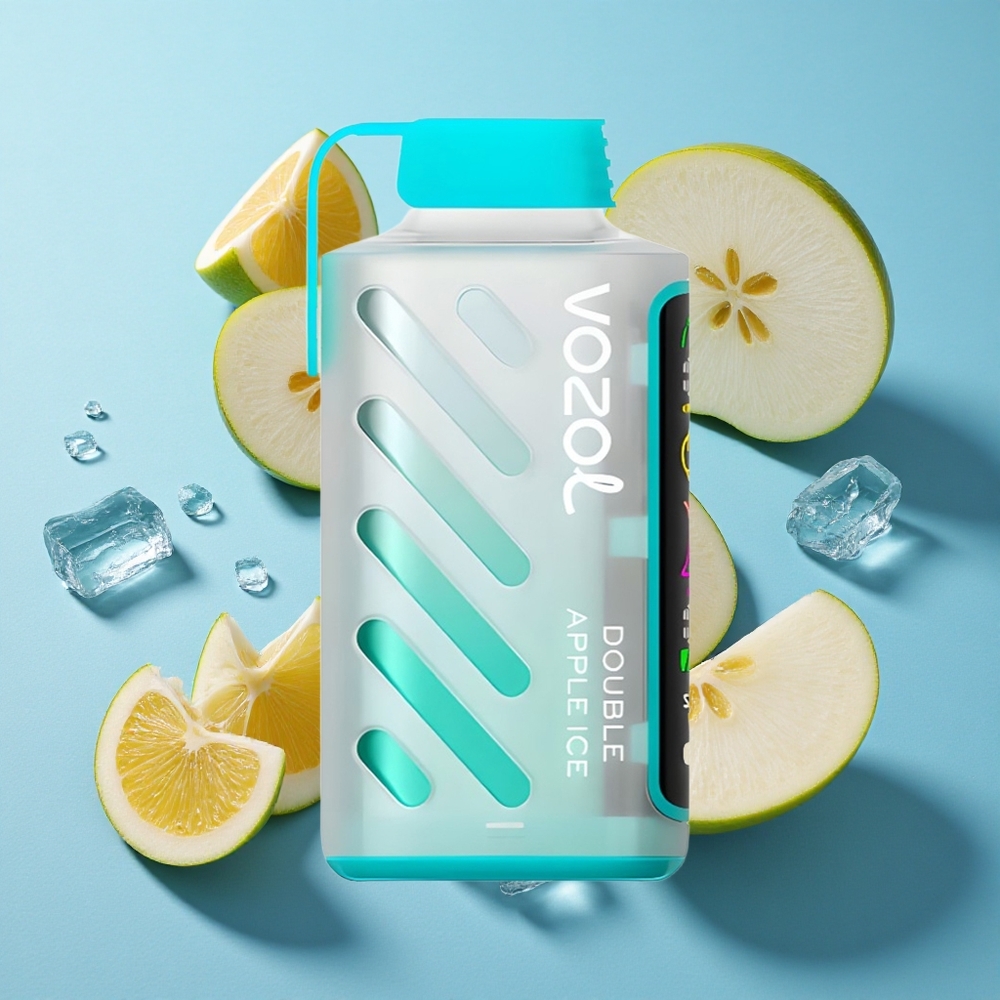 VOZOL Gear Power 20000 Puffs Doppelapfel-Eis Einweg-Vape mit 20mL vorgefülltem E-Liquid und Dual Mesh Coil