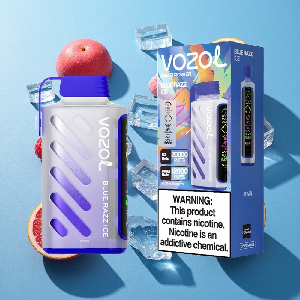 VOZOL Gear Power 20000 Puffs Dual-Mesh-Coil Blaue Himbeere Eis