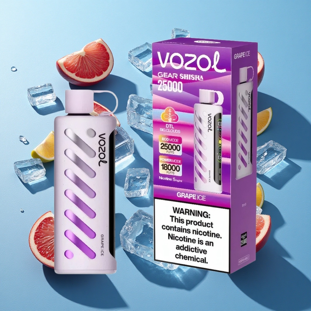 VOZOL Gear Shisha 25000 Puffs Doppel-Mesh-Modus Trauben-Eis