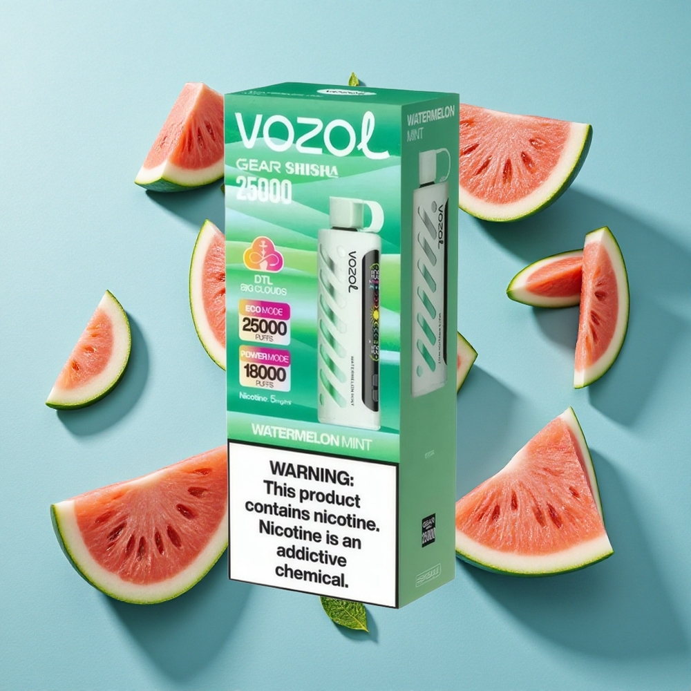 VOZOL Gear Shisha 25000 Puffs Doppel-Mesh Wassermelone Minze