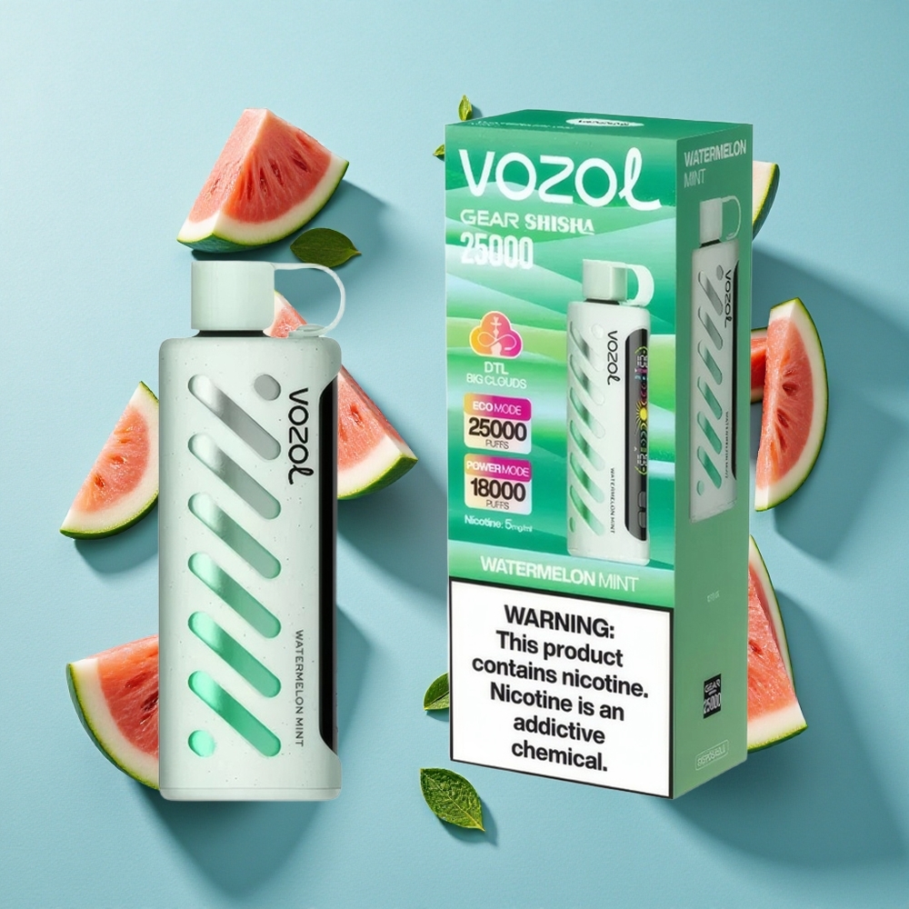 VOZOL Gear Shisha 25000 Puffs Doppel-Mesh Wassermelone Minze