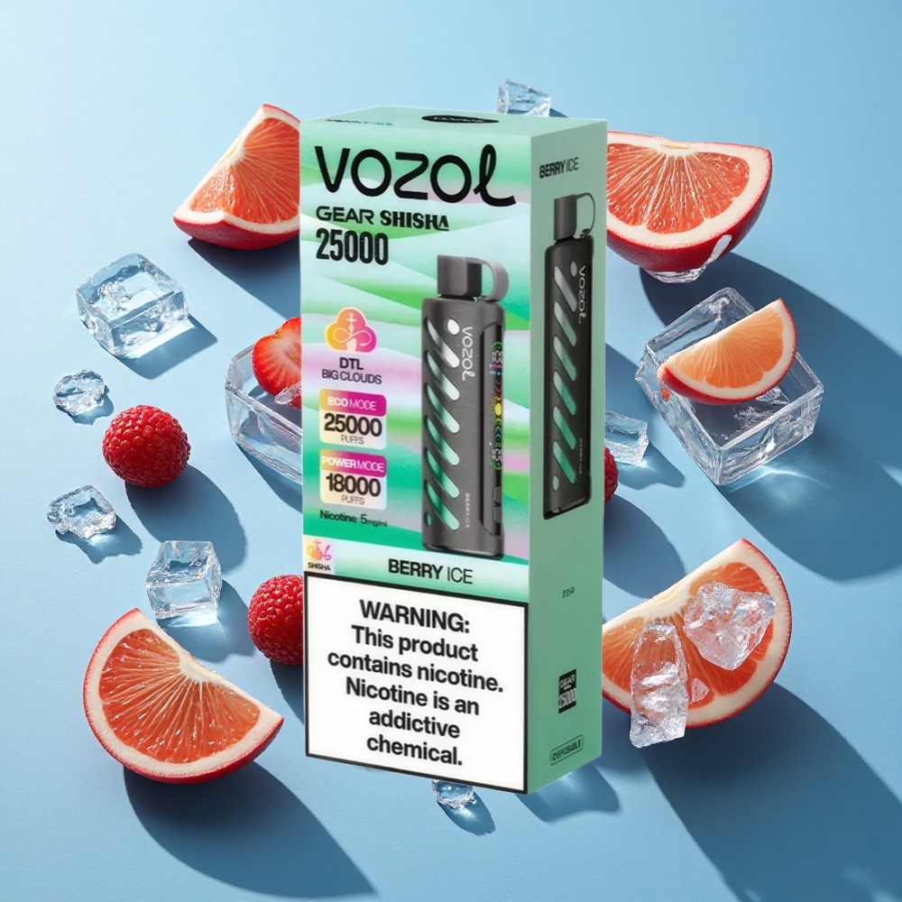 VOZOL Gear Shisha 25000 Puffs Dual Mesh Beere-Eis