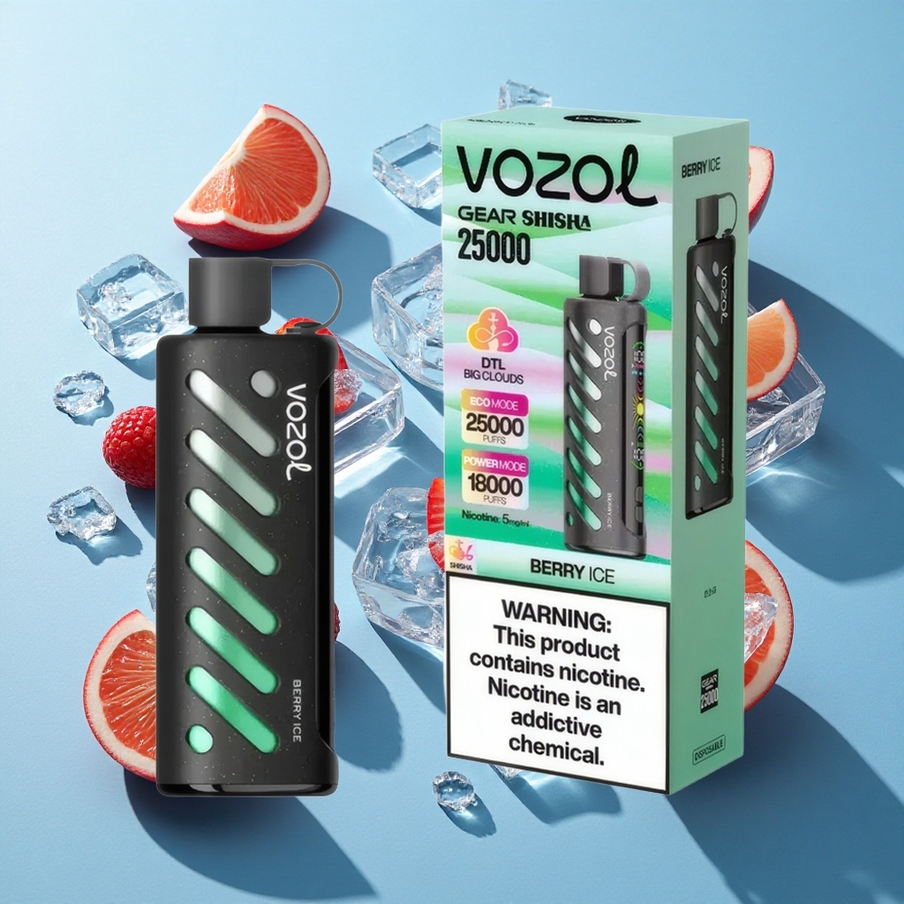 VOZOL Gear Shisha 25000 Puffs Dual Mesh Beere-Eis