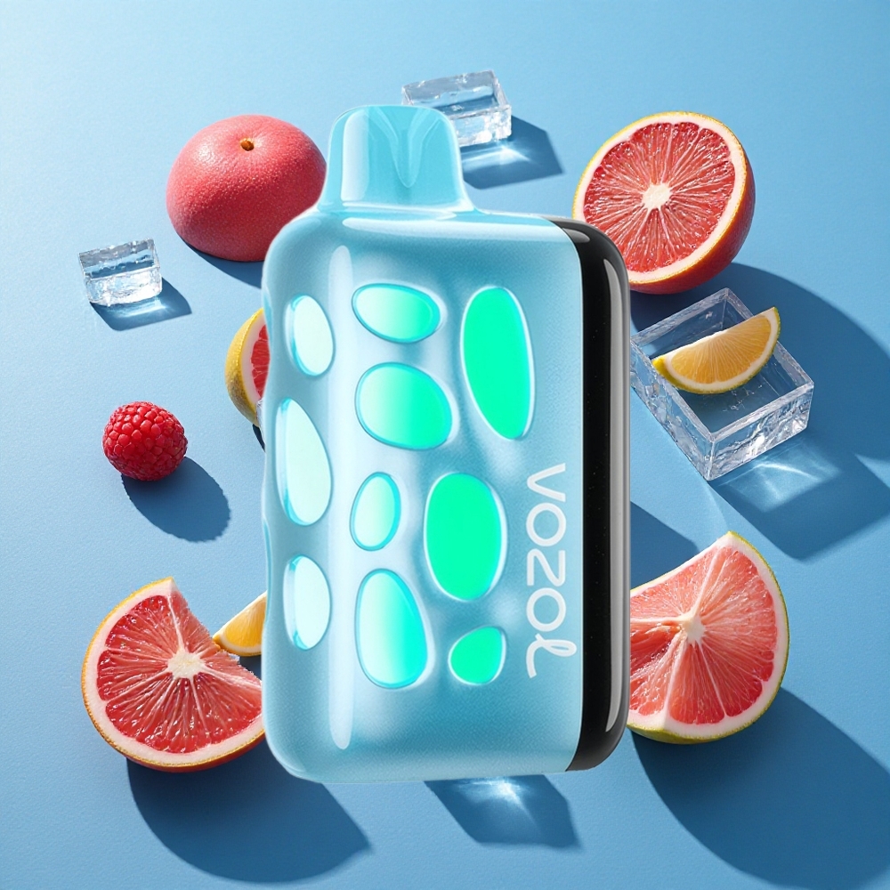 VOZOL RAVE 40000 Einweg-Vape Blaue Himbeere Eis mit 270-Grad-Leuchtendem Design und Beat-Synced Party-Modus