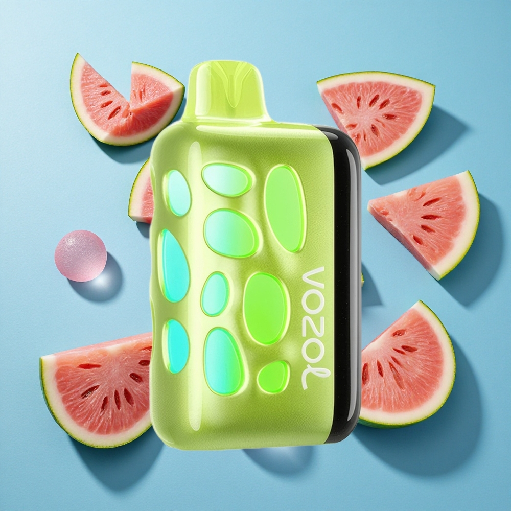 VOZOL RAVE 40000 Einweg-Vape Wassermelone Bubblegum mit 270-Grad-Leuchtdesign und 20/50mg/ml Nikotin