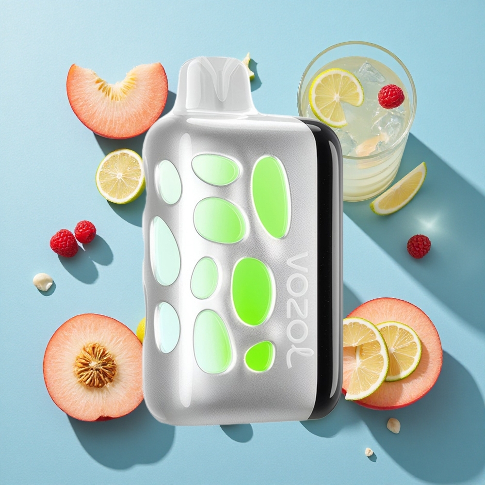 VOZOL RAVE 40000 Pfirsich Himbeere Limonade mit Beat-Synced Party Modus und Eclipse Vaping Animation