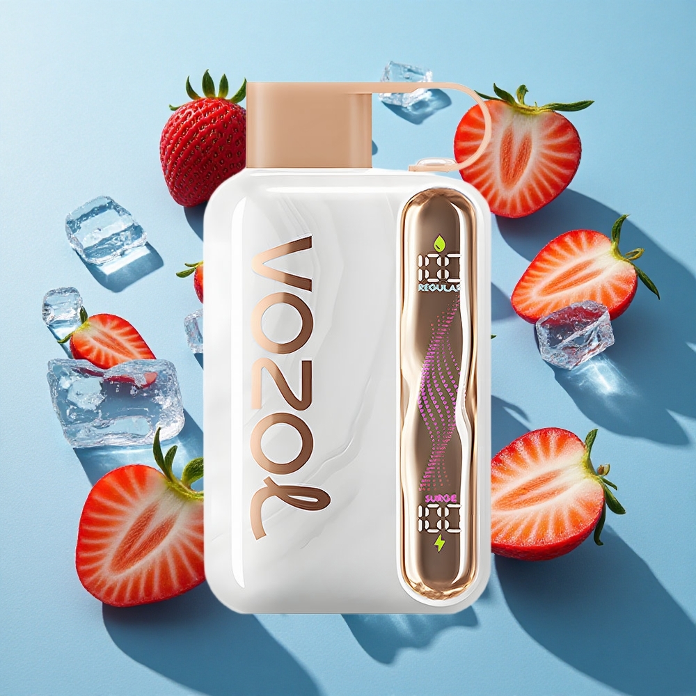 VOZOL STAR 40000 Puffs Wegwerf-Vape Erdbeer-Eis mit 1000mAh Akku und Typ-C-Ladeanschluss