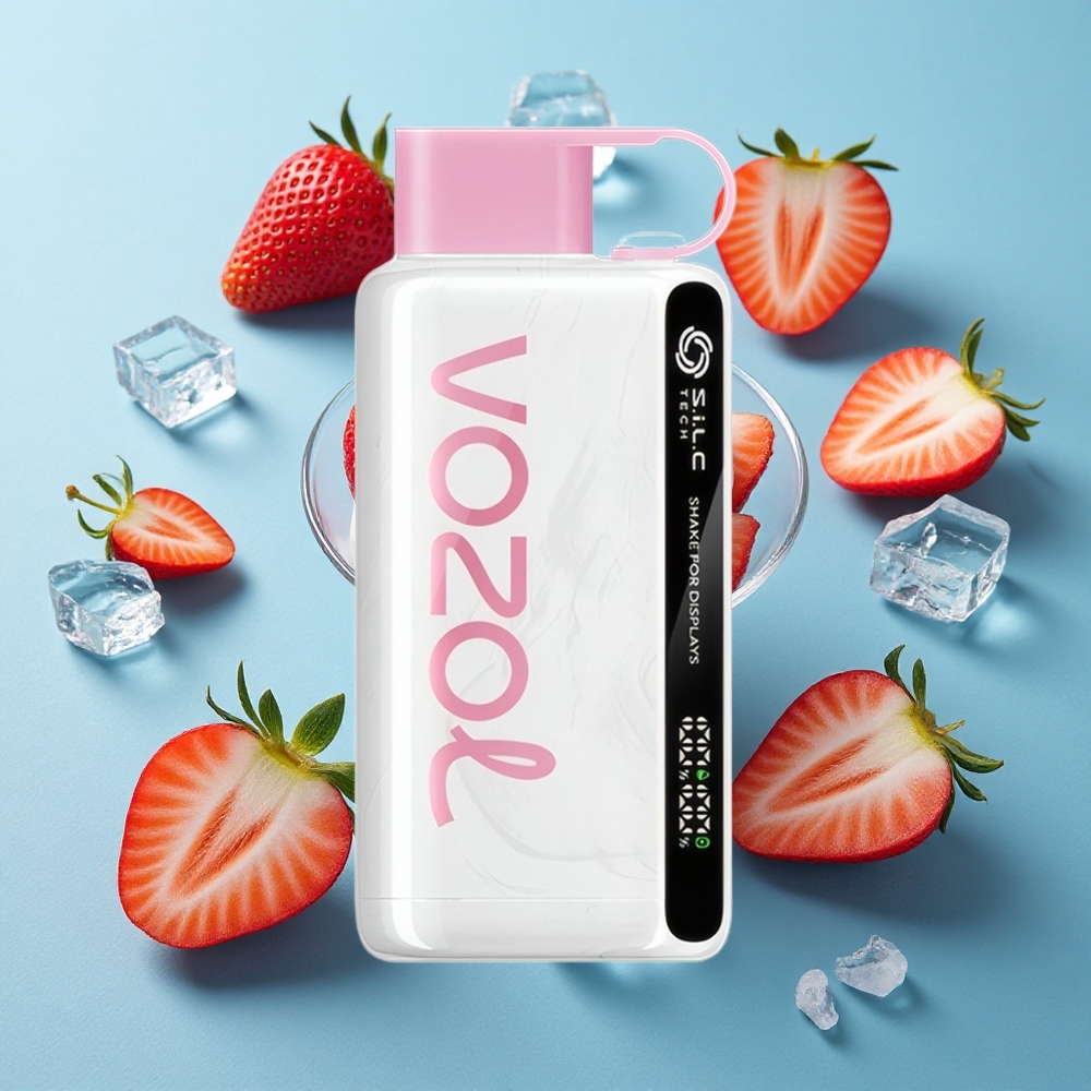VOZOL STAR 9000/12000 Einweg-Vape Erdbeereis mit 650mAh Akku und bis zu 9000/1200 Puffs