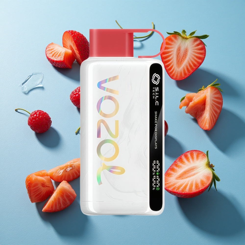 VOZOL STAR 9000/12000 Wegwerf-Vape Erdbeere Himbeere Kirsche mit 650mAh Akku und bis zu 9000/12000 Puffs