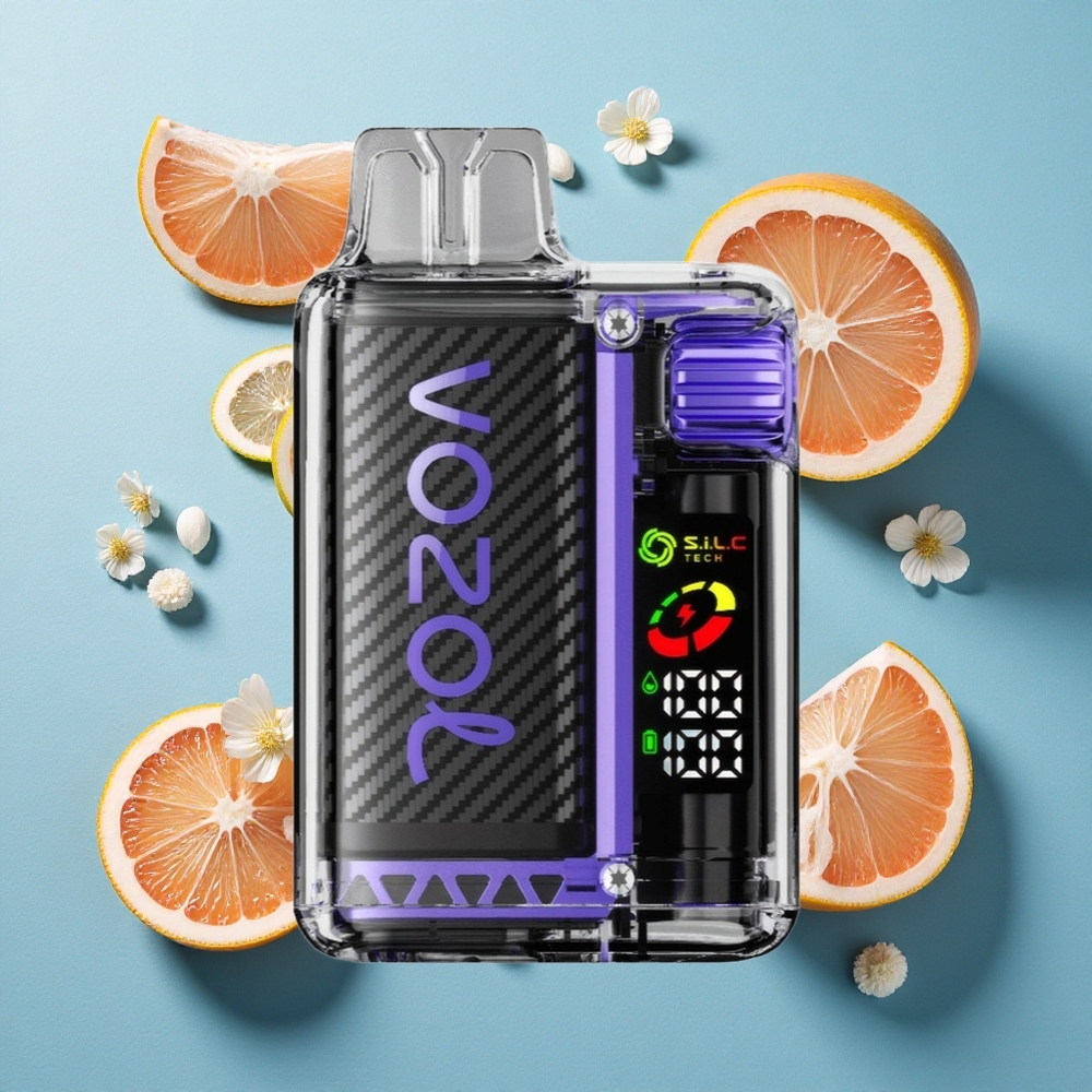 VOZOL Vista 20000 Puffs Einweg-Vape Holunderblüte Grapefruit mit 6-stufiger Watt-Ausgangsregelung und 650mAh Akku