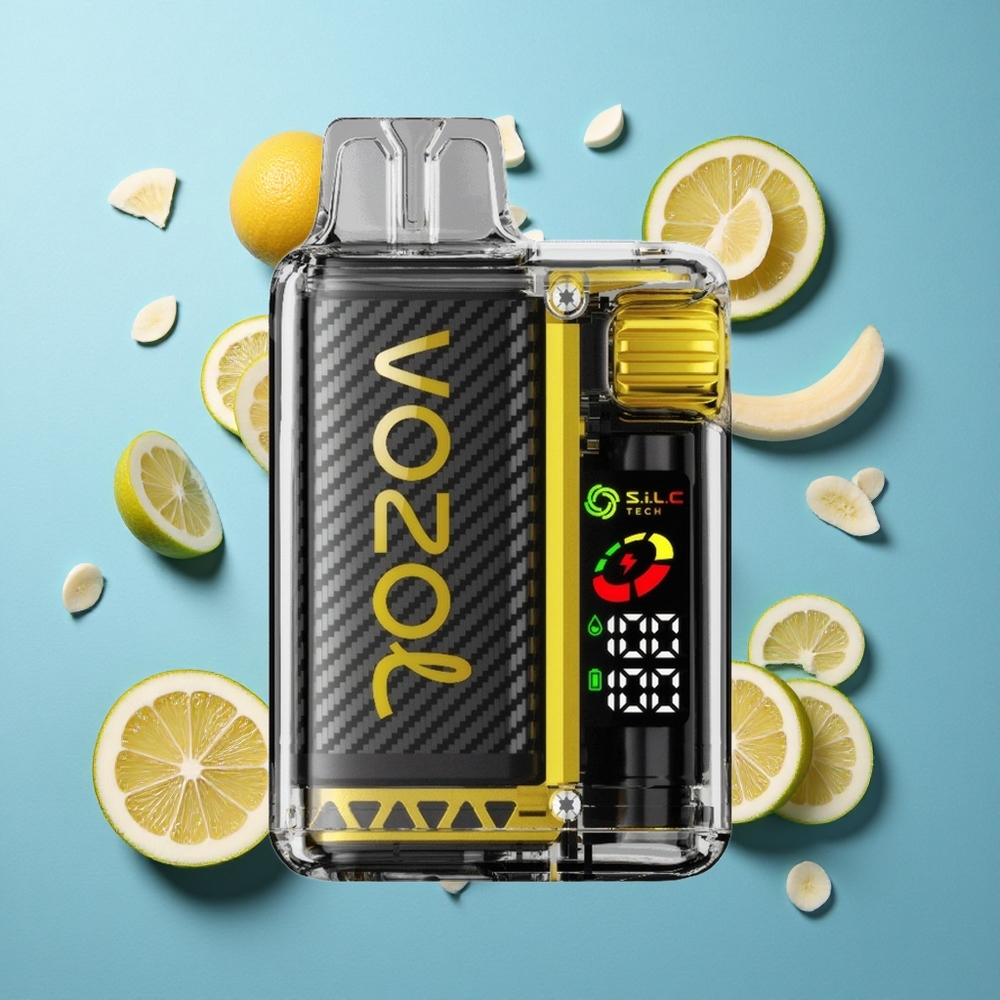 VOZOL Vista 20000 Puffs Wiederaufladbares Kit Drachenfrucht Banane Kirsche mit OLED-Bildschirm und 6-stufiger Watt-Ausgangsregelung