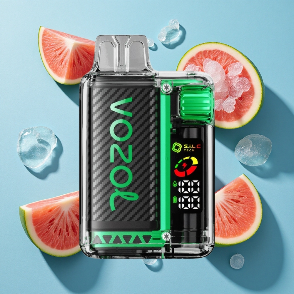 VOZOL Vista 20000 Puffs wiederverwendbares Kit Wassermelone Kaugummi mit OLED-Bildschirm und 6-stufiger Leistungsanpassung